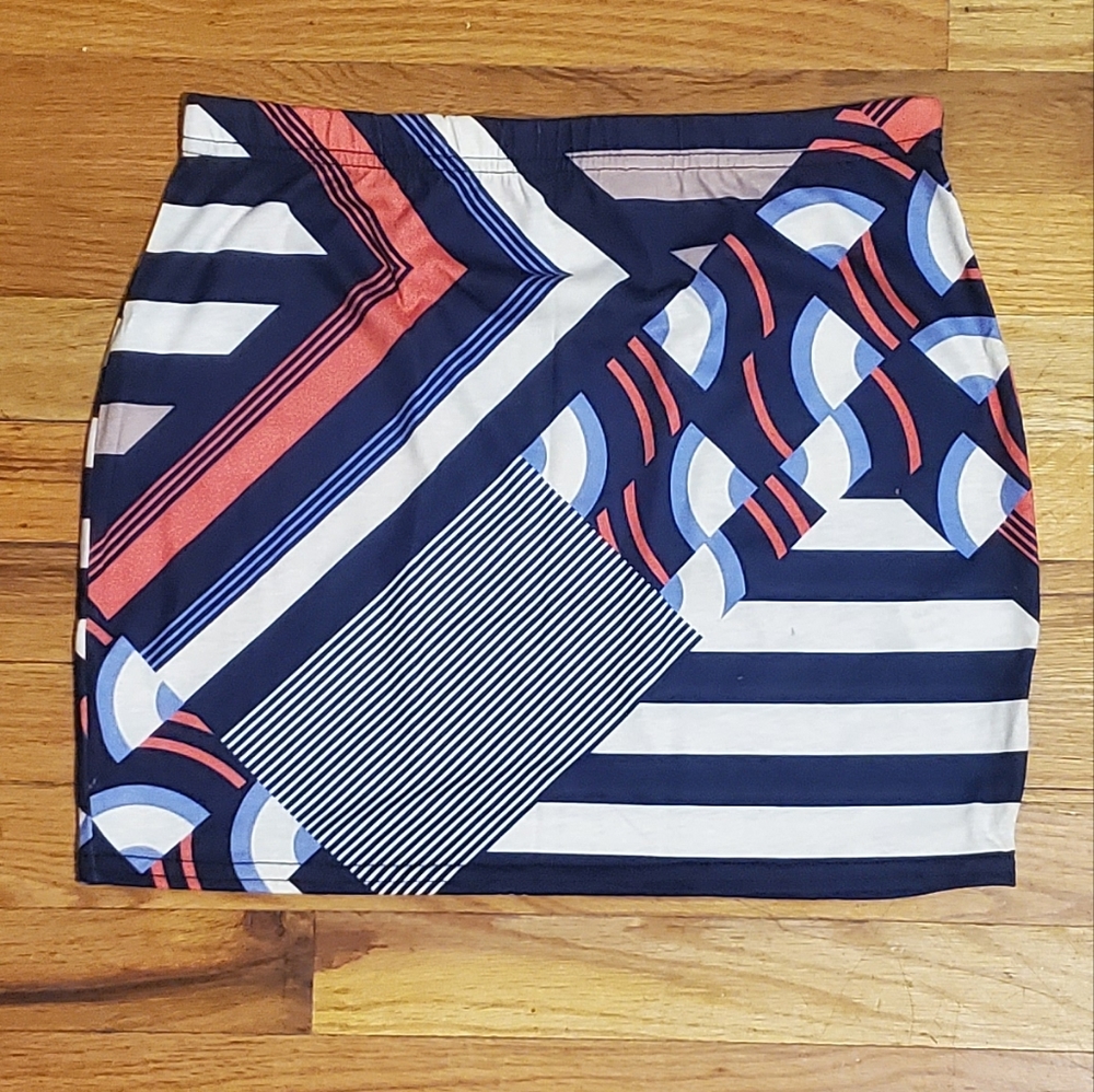 Boohoo Geometric Print Mini Skirt